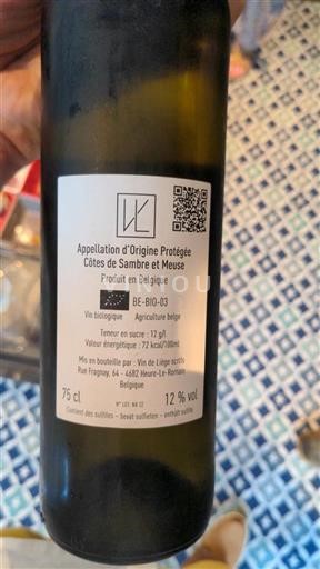 Wallonien Côtes de Sambre et Meuse Vin de Liège 2022
