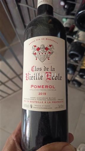 Vin Rouge sec Clos de la Vieille École 2019 France Bordeaux Pomerol AOC
