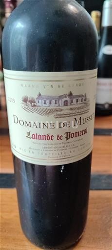 Bordeaux Lalande-de-pomerol Domaine Musset 2005