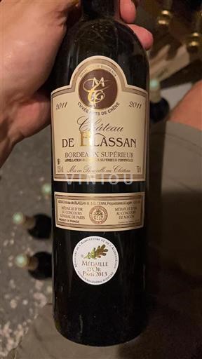 Bordeaux Bordeaux supérieur Château Blassan Fûts de Chêne 2011