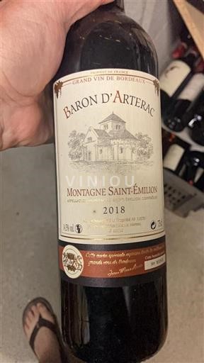 Bordeaux Montagne Saint-Émilion Baron Arterac 2018