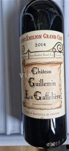 Burdeos Saint-Émilion Gran Cru Grand Cru Château Guillemin La Gaffelière 2014