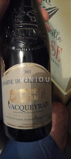 Valle del Rodano Vacqueyras Domaine Grapillon Or 2002