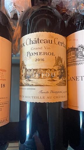 Bordeaux Pomerol Château Vieux Certan 2016