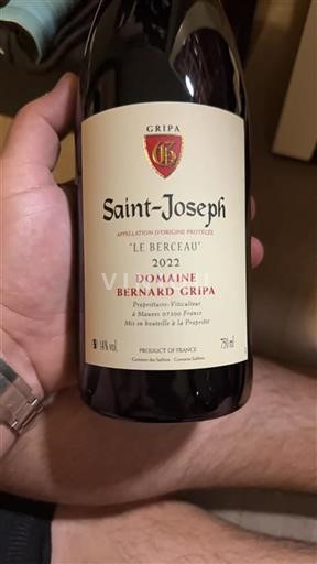 Rhônedalen Saint-Joseph Domaine Bernard Gripa Le Berceau 2022