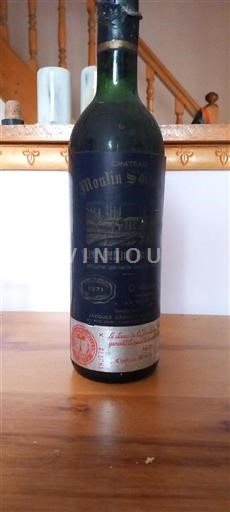 Bordéus Saint-Émilion Grand Cru Château Moulin Saint-Georges 1971