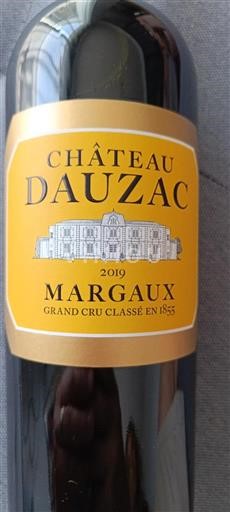 Bordeaux Margaux Grand Cru Classé Château Dauzac 2019