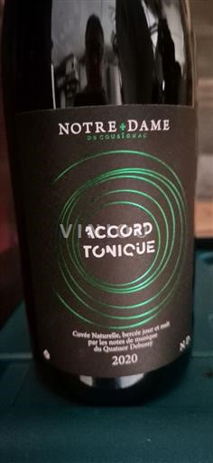 Vin Rouge sec Accord Tonique Domaine Notre Dame de Cousignac 2020 France Vallée du Rhône