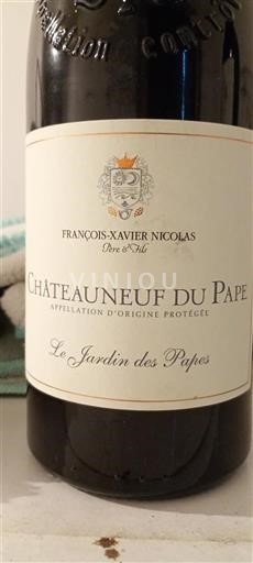 Rhônen laakso Châteauneuf-du-Pape François-Xavier Nicolas Le Jardin des Papes 2020