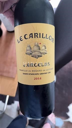 Bordeaux Saint-Émilion Grand Cru Le Carillon Angélus 2014