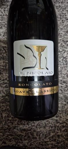 Vin Blanc sec Roncolato Il Nicolaio Non millésimé Italie Vénétie Soave