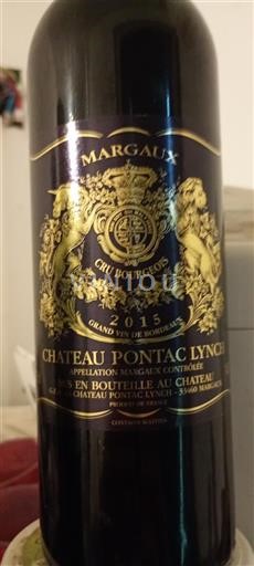 Bordeaux Margaux Cru Bourgeois Château Pontac Lynch 2015