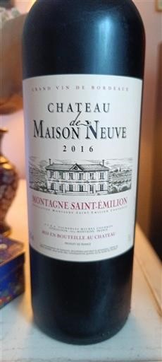 Bordeaux Montagne-Saint-Émilion Château Maison Neuve 2016