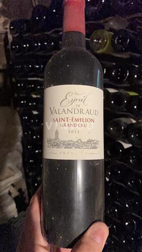 Bordéus Saint-Émilion Grand Cru Valandraud Esprit de Valandraud 2011