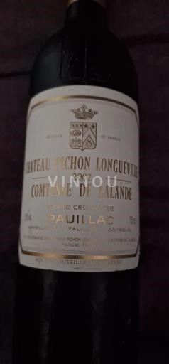 Bordeaux Pauillac Grand Cru Château Pichon Longueville Comtesse de Lalande 2002
