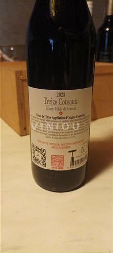 Vaud Côtes de l'Orbe AOC Cave des 13 Coteaux Treize Coteaux 2023