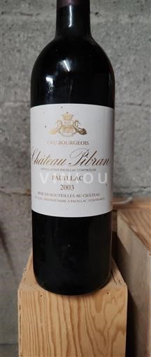 Bordeaux Pauillac Cru Bourgeois Château Pibran 2003