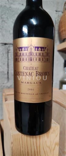 Bordeaux Margaux Grand Cru Cantenac Brown 2001