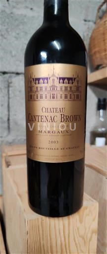 Bordeaux Margaux Grand Cru Classé Cantenac Brown 2003