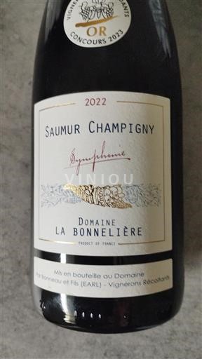 Vallée de la Loire Saumur-champigny Domaine La Bonnelière Symphonie 2022