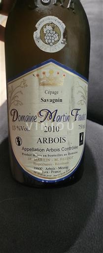 Jura Arbois Domaine Martin Faudot 2010