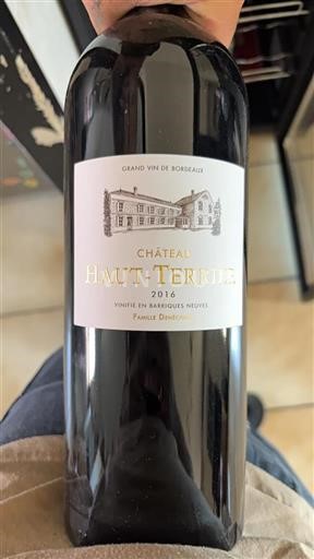 Vin Rouge sec Château Haut-Terrier 2016 France Bordeaux