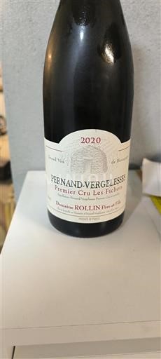 Burgundi Pernand-vergelesses Premier Cru Domaine Rollin Père et Fils Les Fichots 2020