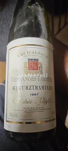 Alzacija Vendanges Tardives André Klipfel Gewurztraminer 1997