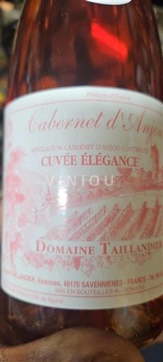 Valle del Loira Cabernet-d'Anjou Domaine Taillandier Élégance 2018