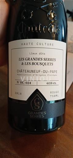 Rhônedalen Châteauneuf-du-Pape Les Grandes Serres Haute Culture 2018