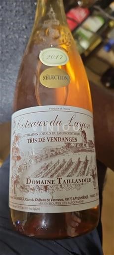 Valle del Loira Coteaux-du-Layon Domaine Taillandier Tris de Vendanges 2017