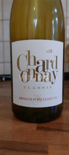Vin Blanc sec Classic Arnaud de Villeneuve 2021 France Languedoc et Roussillon Pays d'oc