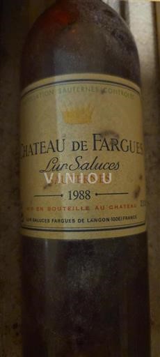 Bordeaux Sauternes Château Fargues 1988