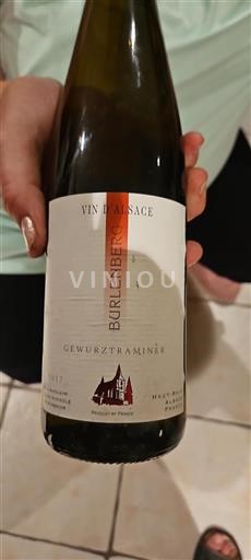 Alsace Cave Vinicole de Hunawihr Burlenberg Gewurztraminer 2017