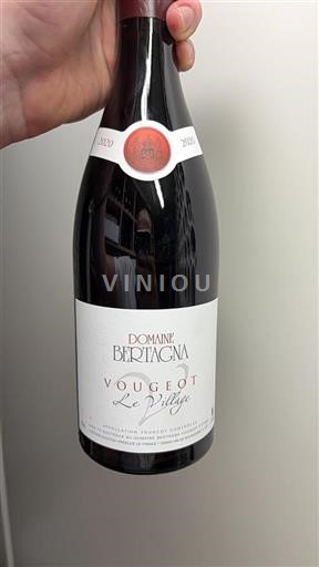 Bourgogne Vougeot Domaine Bertagna Le Village 2020