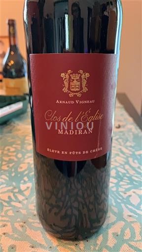 Vin Rouge sec Clos de l'Église Arnaud Vigneau 2021 France Sud-Ouest Madiran