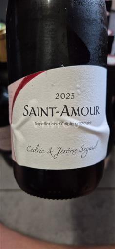 Beaujolais Saint-Amour Cédric & Jérôme Segaud 2023