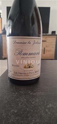 Vin Rouge sec Domaine La Jolivode 2022 France Bourgogne Pommard