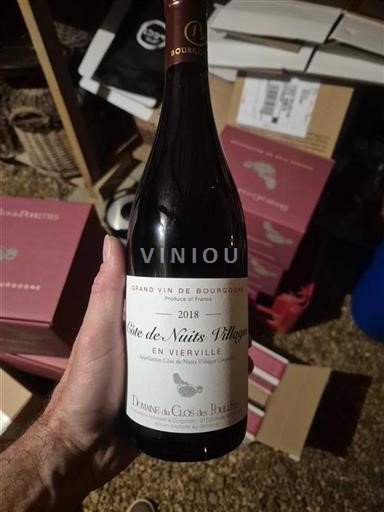 Borgogna Côte de Nuits Villages Domaine Clos des Poulettes En Vierville 2018