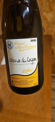 Vallée de la Loire Coteaux-du-layon Vignoble du Haut Fourneau Réthoré 2020