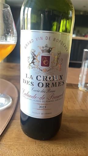 Bordeaux Lalande-de-pomerol La Croix des Ormes des Roses 2023