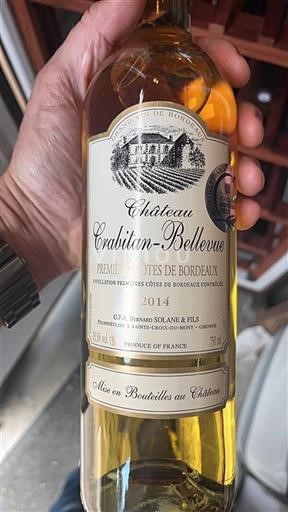 Bordeaux Premières-côtes-de-bordeaux Château Crabitan-Bellevue 2014