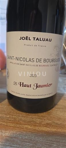 Loirevallei Saint-Nicolas-De-Bourgueil Joël Taluau Le Haut Jaumier 2023