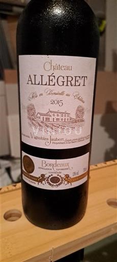 Bordeaux Château Allégret 2015