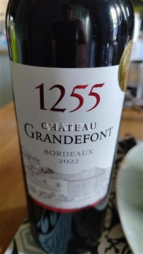 Bordeaux Château Grandefont 1255 2022