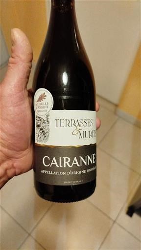 Vin Rouge sec Terrasses & Murets 2022 France Vallée du Rhône Cairanne