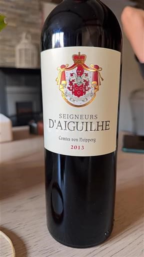 Bordeaux Seigneurs Aiguilhe 2013