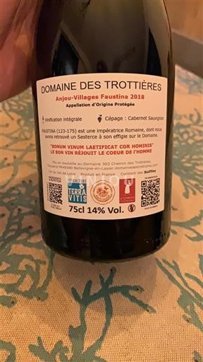 Údolí Loiry Anjou Villages Domaine Des Trottières Faustina 2018