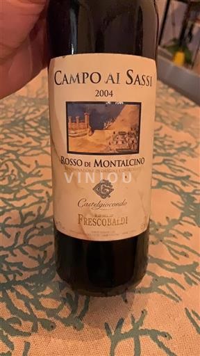 Vin Rouge sec Campo ai Sassi Frescobaldi 2004 Italie Toscane Rosso di Montalcino