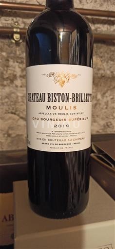 Bordeaux Cru Bourgeois Supérieur Château Biston-Brillette 2019